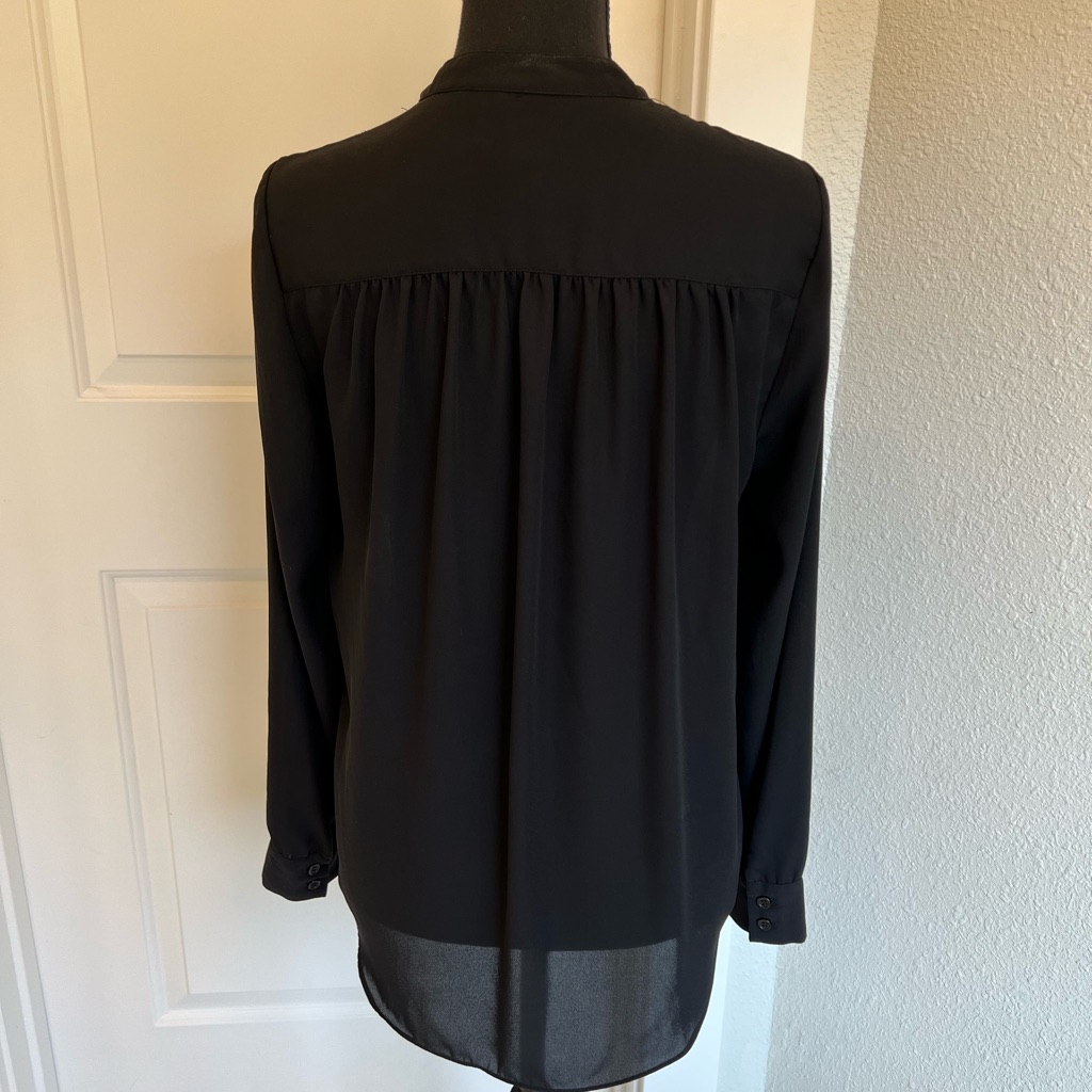 Inc - Long Sleeve Crossover Blouse